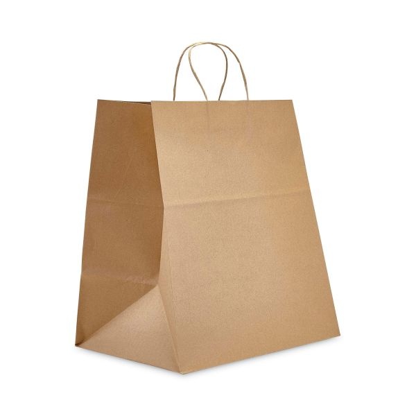 Prime Time Packaging Kraft Paper Bags, Super Royal, 14 X 9.75 X 15.5, Natural, 200/Carton