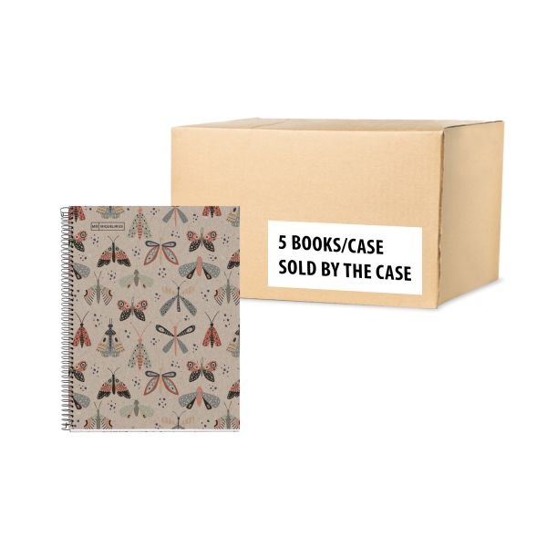 Recycled Cardboard 4Sub Notebook 120 Sheet Us Lined Ecobutterfly - Case Of 5