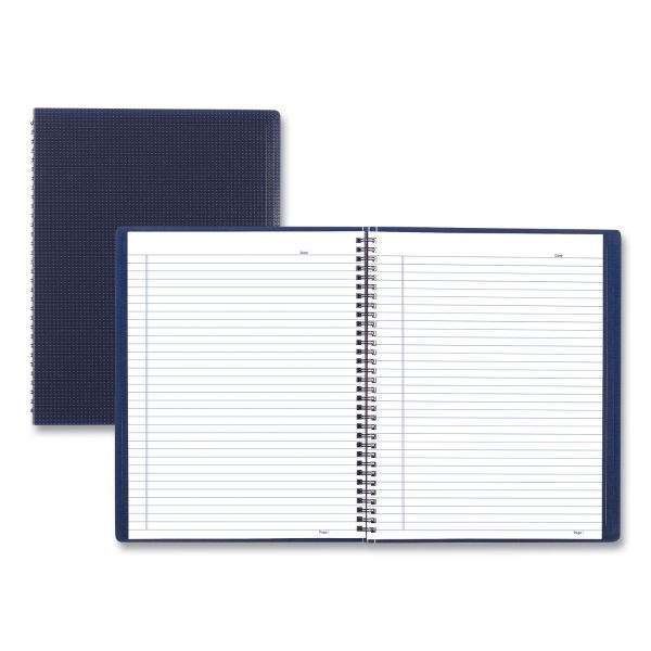 Blueline Duraflex Poly Notebook, 1 Subject, Medium/College Rule, Blue Cover, 11 X 8.5, 80 Sheets