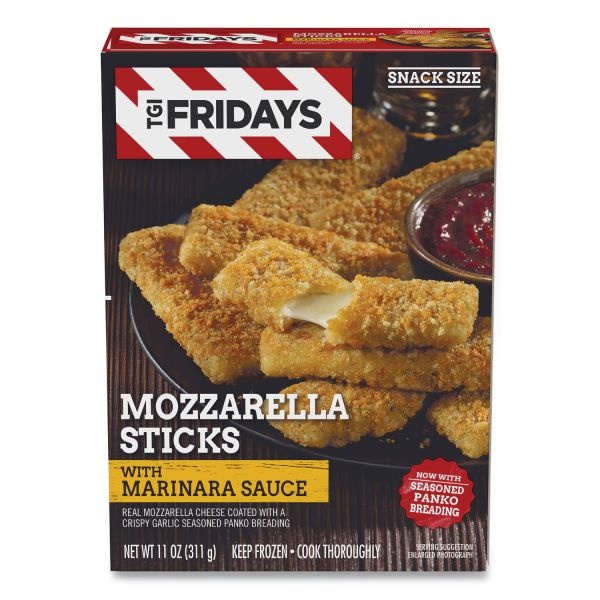 Tgi Friday's Mozzarella Sticks With Marinara Sauce, 11 Oz Box, 2 Boxes/Carton