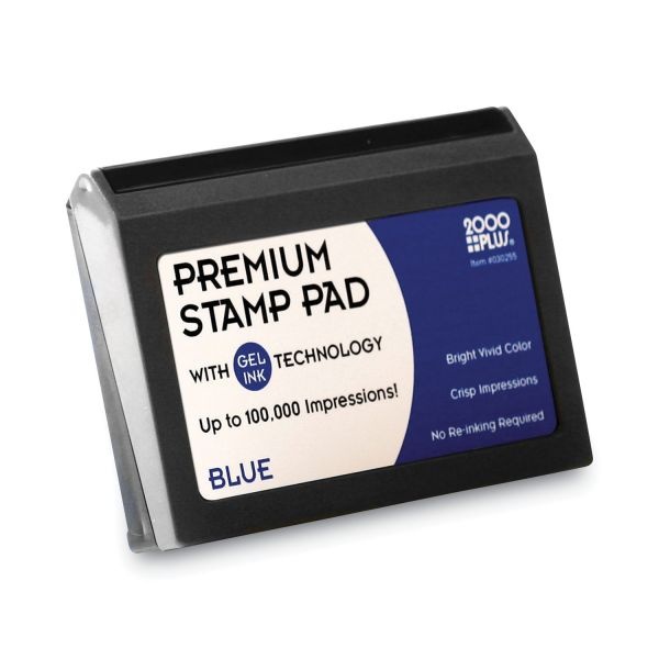 Cosco Microgel Stamp Pad For 2000 Plus, 2 3/4 X 4 1/4, Blue