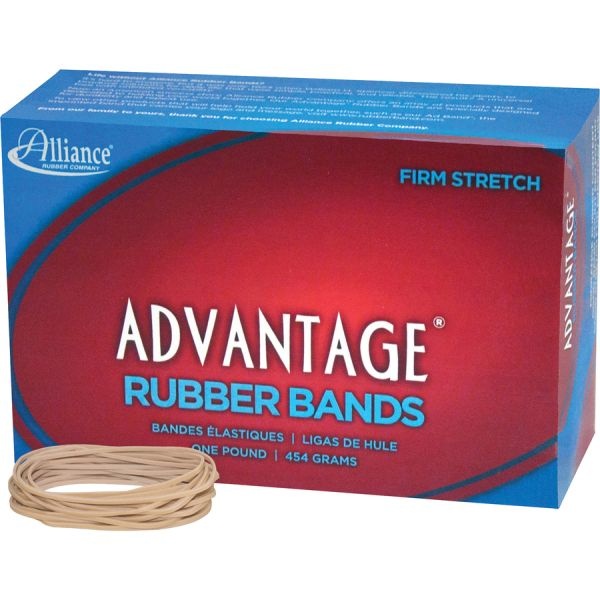 Alliance Advantage Rubber Bands In 1-Lb Box, #19, 3 1/2" X 1/16", Box Of 1,250