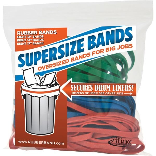 Alliance Supersize Bands, Assorted Colors/Sizes, Bag Of 24