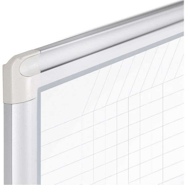 Mastervision All Purpose Magnetic Planning Board, 1 Sq/In Grid, 72 X 48, Aluminum Frame