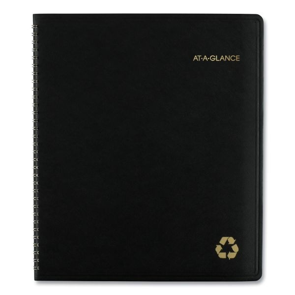 At-A-Glance Recycled Monthly Planner, 11 X 9, Black Cover, 13-Month (Jan To Jan): 2024 To 2025