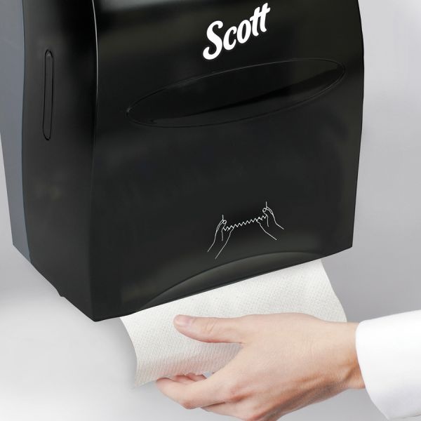 Scott Essential Manual Hard Roll Towel Dispenser, 13.06 X 11 X 16.94, Black