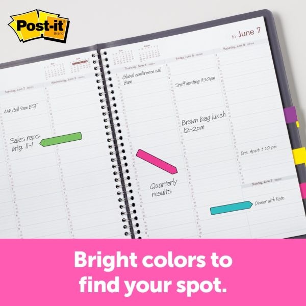 Post-It Arrow Flags, 1/2" X 1-11/16", Assorted Bright Colors, 24 Flags Per Pad, Pack Of 4 Pads