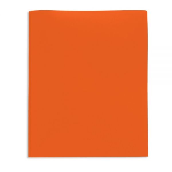 2-Pocket School-Grade Poly Folders With Prongs, 8-1/2" X 11", Assorted Colors, Pack Of 36