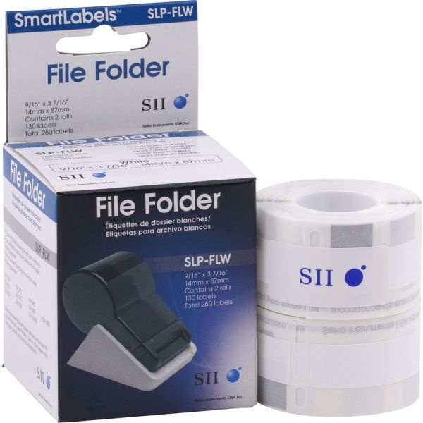 Seiko Slp-Flb White/Blue File Folder Labels