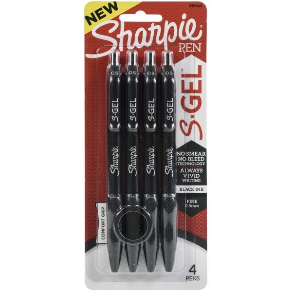 Sharpie S-Gel .5Mm Fine Point Pens 4/Pkg