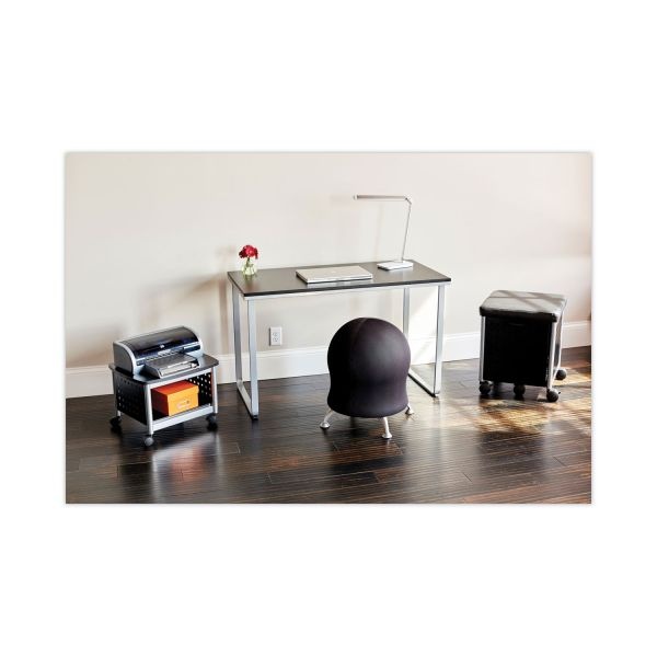 Safco Steel Desk, 47.25" X 24" X 28.75", Black/Silver
