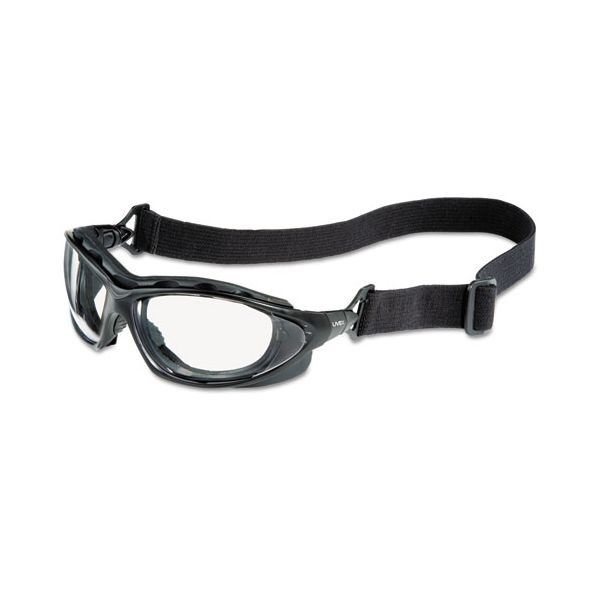 Honeywell Uvex Seismic Sealed Eyewear, Clear Uvextra Af Lens, Black Frame