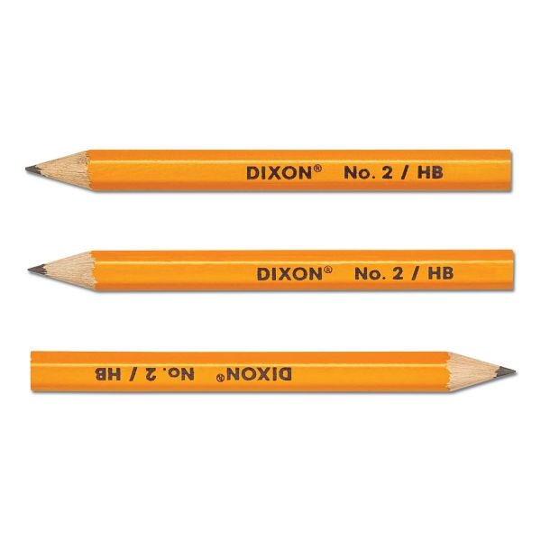 Dixon Golf Wooden Pencils, 0.7 Mm, Hb (#2), Black Lead, Yellow Barrel, 144/Box