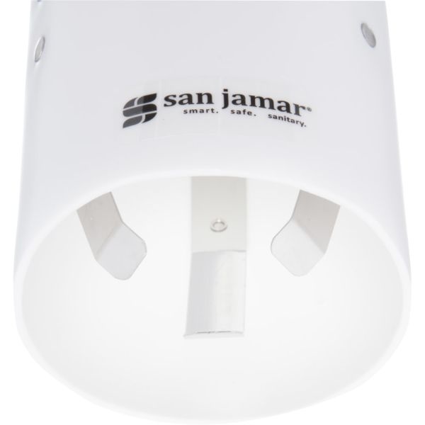 San Jamar Small Pull-Type Water Cup Dispenser - Pull Type - Wall Mountable - Plastic - Transparent White