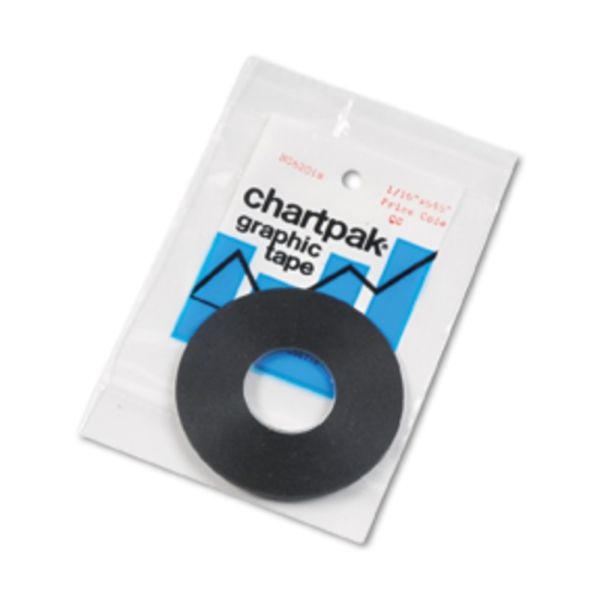 Chartpak Graphic Chart Tape, 0.06" X 54', Matte Black