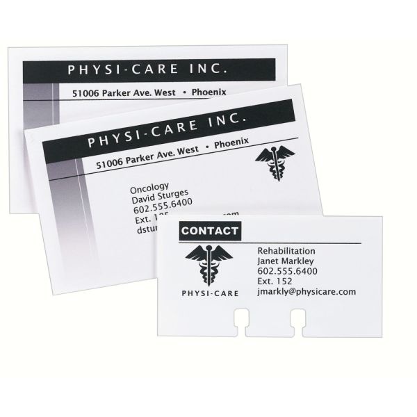 Avery Printable Rotary Cards With Sure Feed Technology, 2-1/6" X 4", White, Pack Of 400 Blank Cards