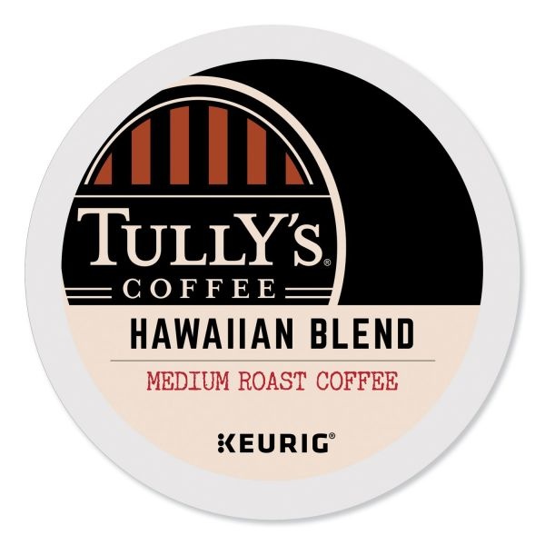 Tully's Coffee Hawaiian Blend Coffee K-Cups, Medium Roast, 96/Carton