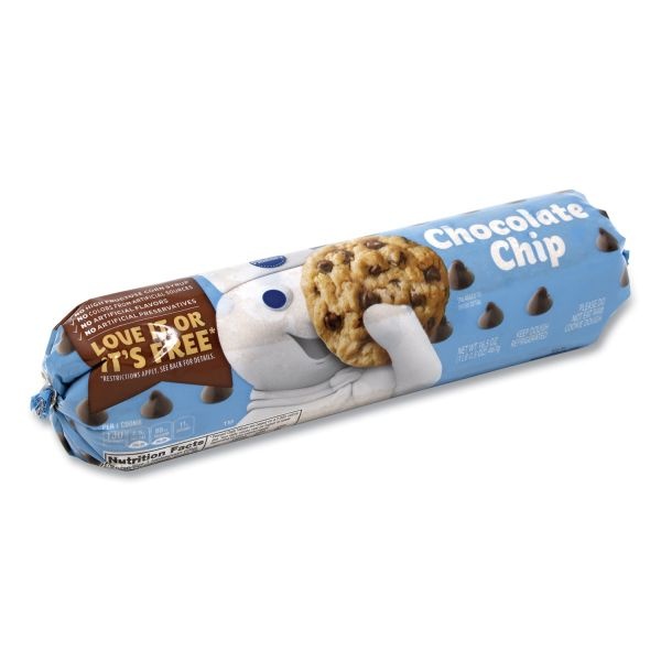 Pillsbury Create 'N Bake Chocolate Chip Cookies, 16.5 Oz Tube, 6 Tubes/Pack