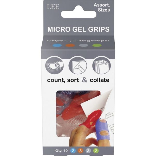 Tippi Micro Gel Grips, Assorted Sizes, Assorted Colors, Pack Of 10