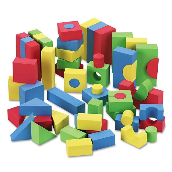 Wonderfoam Blocks, High-Density Foam, Assorted Colors, 68/Pack