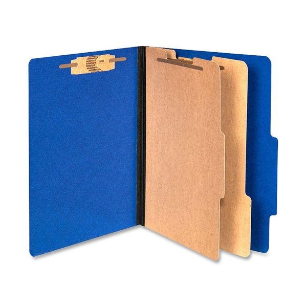 Acco Color Life Presstex Top-Tab Folders, Letter Size, 30% Recycled, Blue, Box Of 10