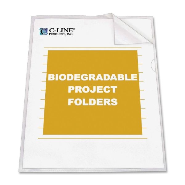 C-Line Project Folders, Letter Size, Clear, Box Of 25