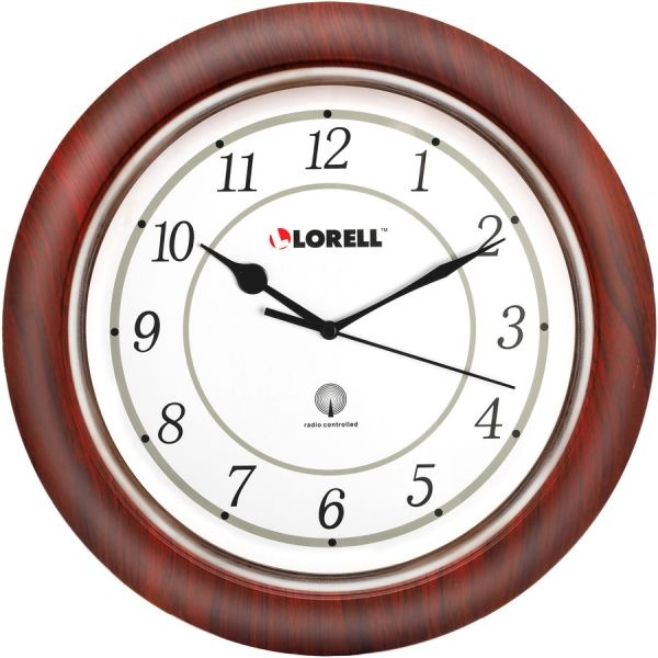 Lorell Radio Control Wood Wall Clock