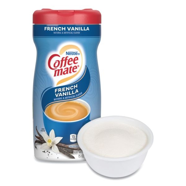 Nestlé Coffee-Mate Powdered Creamer Canister, French Vanilla, 15 Oz
