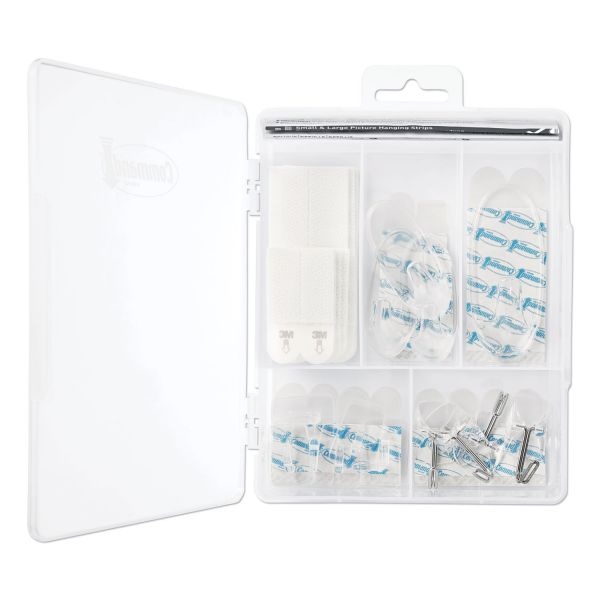 Command Clear Hooks And Strips, Plastic, Asst, 16 Picture Strips/15 Hooks/22 Strips/Pk