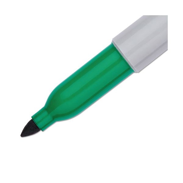 Sharpie Fine Bullet Tip Permanent Marker, Green, Dozen