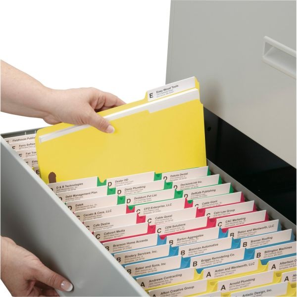 Smead Color Reinforced Tab Fastener Folders, Letter Size, Assorted Colors, Pack Of 50
