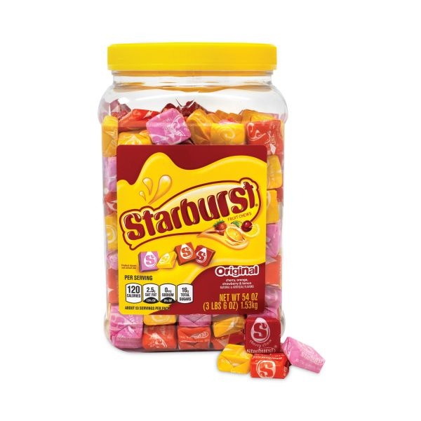 Starburst Original Fruit Chews, Assorted, 54 Oz Tub