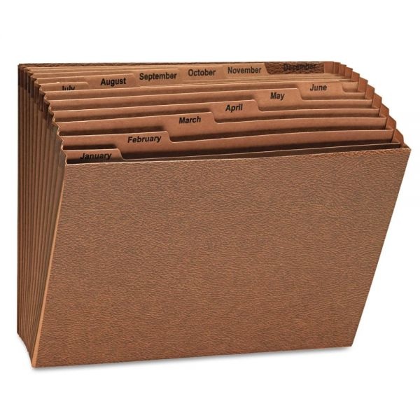 Universal Expanding Files, 12 Sections, 1/12-Cut Tabs, Letter Size, Redrope