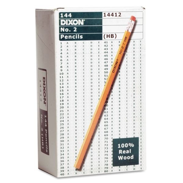 Dixon Pencils, #2 Soft Lead, Box Of 144