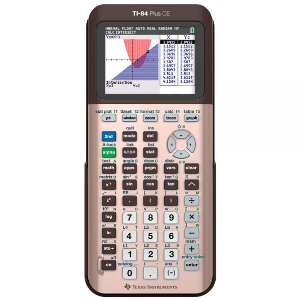 Texas Instruments Ti-84 Plus Ce Color Graphing Calculator, Rose Gold