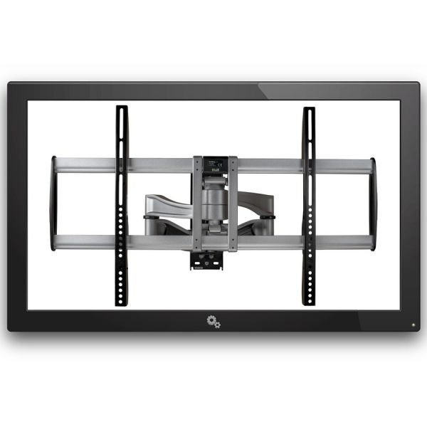 Full Motion Tv Wall Mount For 32"-75" Vesa Display, Heavy Duty Articulating Adjustable Large Tv Wall Mount Bracket, Silver