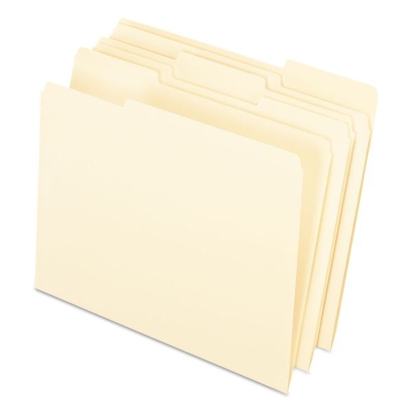 Pendaflex Interior File Folders, 1/3 Cut, Letter Size, Manila, Pack Of 100