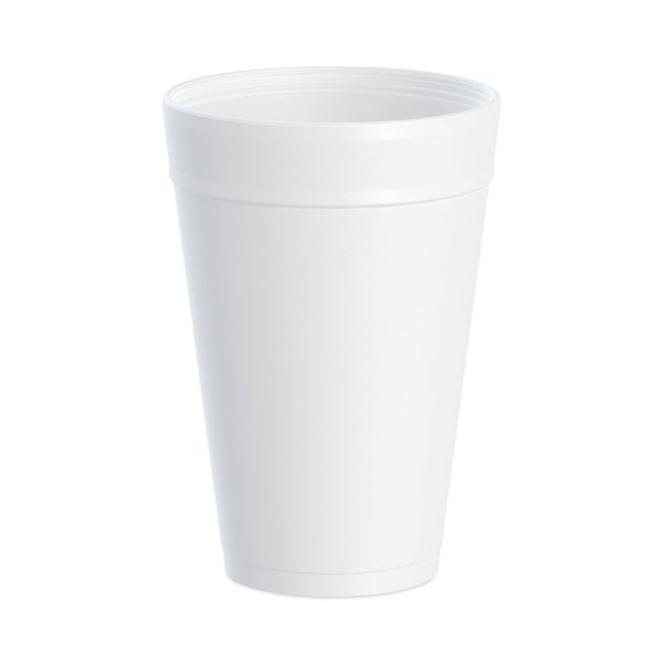 Dart Foam Drink Cups, 32Oz, White, 25/Bag, 20 Bags/Carton