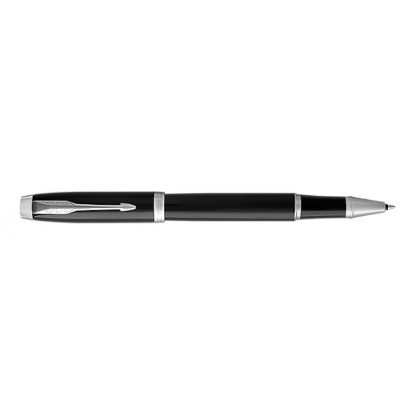 Parker Im Premium Roller Ball Pen, Stick, Fine 0.7 Mm, Black Ink, Black/Chrome Barrel