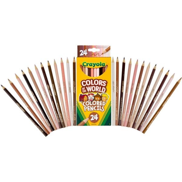 Crayola Colors Of The World Colored Pencils, Assorted Lead And Barrel Colors, 24/Pack