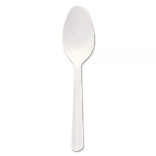Dart Bonus Polypropylene Cutlery, 5", Teaspoon, White