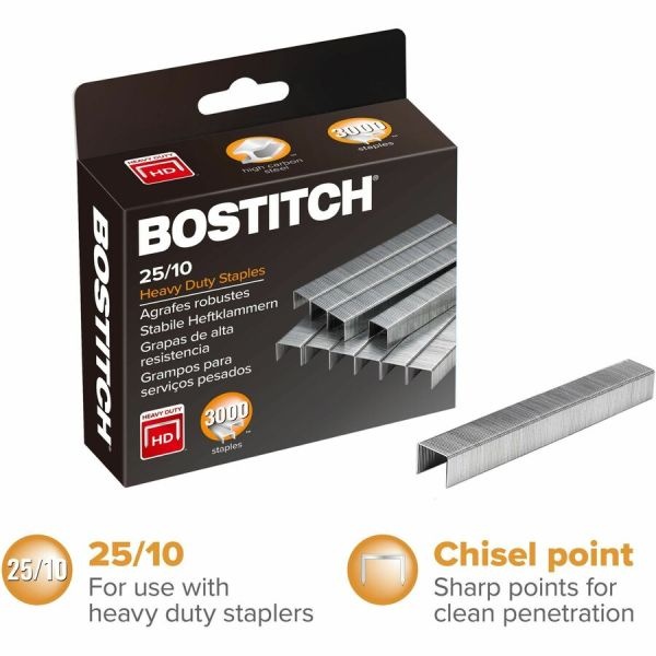 Bostitch Premium Heavy-Duty Staples, 3/8" Standard Strip, Box Of 3,000