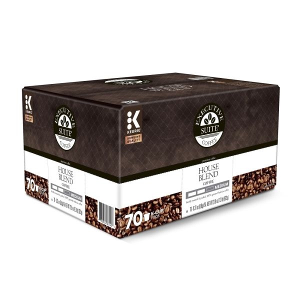 Executive Suite Coffee Single-Serve Coffee K-Cup, House Blend, Carton Of 70