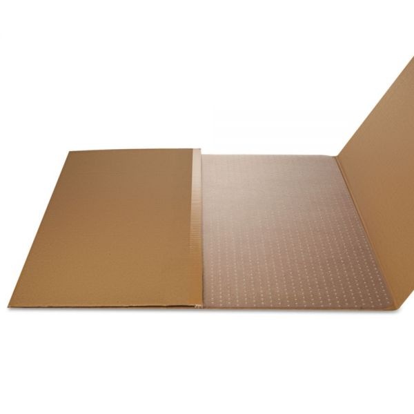 Deflecto Supermat Frequent Use Chair Mat, Med Pile Carpet, 45 X 53, Beveled Rectangle, Clear