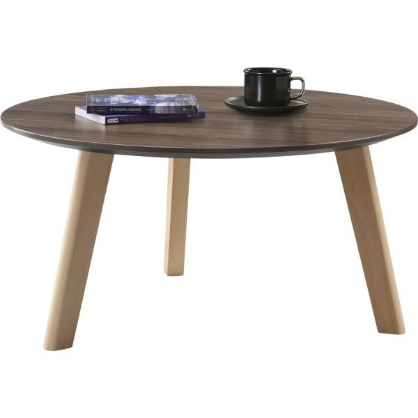 Lorell Relevance Walnut Round Coffee Table