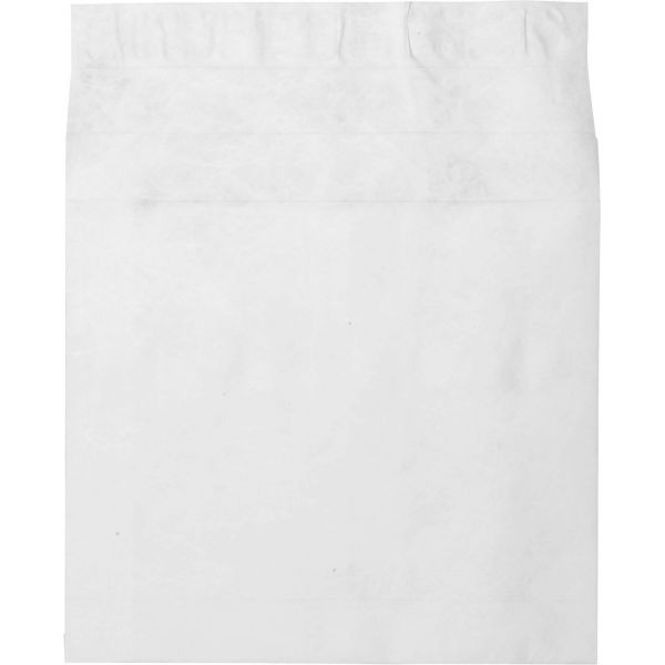 Survivor Heavyweight 18 Lb Tyvek Open End Expansion Mailers, #15 1/2, Square Flap, Redi-Strip Adhesive Closure, 12 X 16, White, 100/Ct