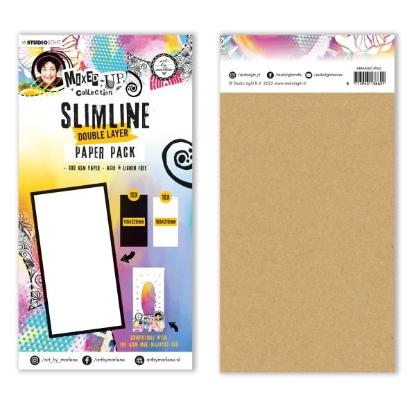 Art By Marlene Mixed-Up Slimline Double Layer Paper 20/Pkg