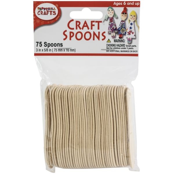 Craft Spoons 3"X5/8" 75/Pkg