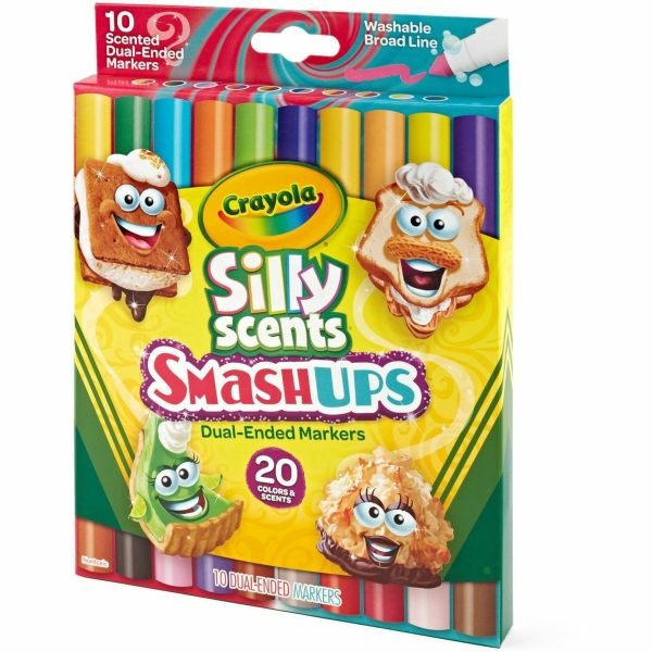 Crayola Double Doodlers Markers, Dual-Ended, Washable, 20 Colors - 10 markers