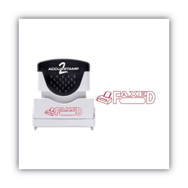 Accustamp2 Pre-Inked Shutter Stamp, Red, Faxed, 1 5/8 X 1/2